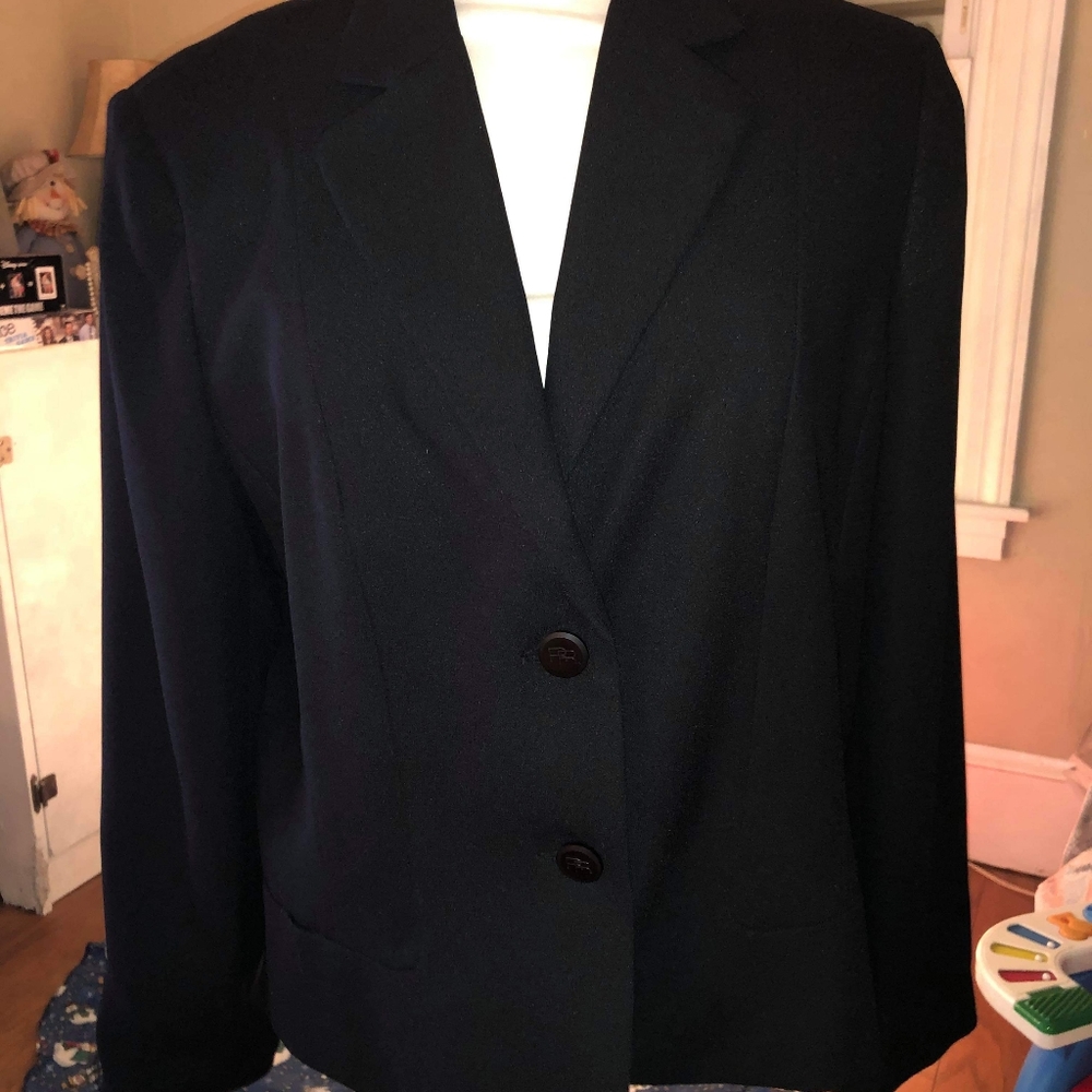 Black Buttoned Blazer By: Rena Rowan Essentials